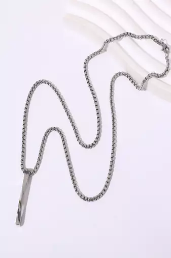 Silver plated unisex pendant chain