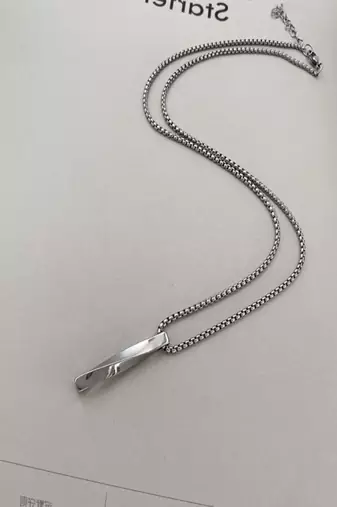Silver plated unisex pendant chain