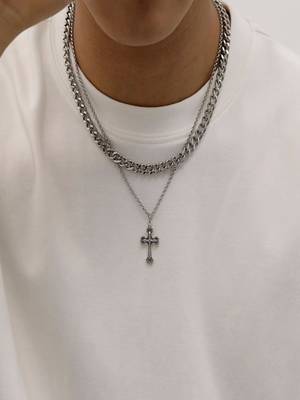 Silver plated cuban chain necklace 4