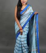 Khadi Handloom Check Saree With Blouse Piece