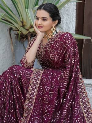 Violet Colour Pure Kasturi Silk Heavy Embroidery Work Saree With Unstitched Blouse 4