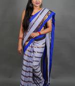 Khadi Handloom Check Saree With Blouse Piece
