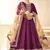 Designer wine tafeta silk embroidery anarkali suit