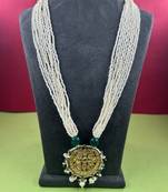 Pearl kundan necklace