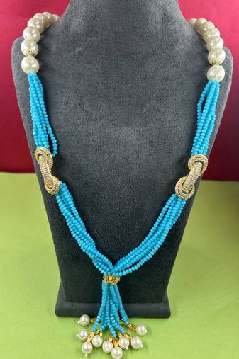 Turqoise beads pearl necklace