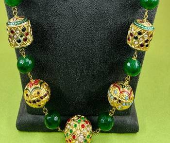 Beaded jaipuri stone work mala 2
