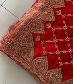 Red Georgette Golden Zari Saree
