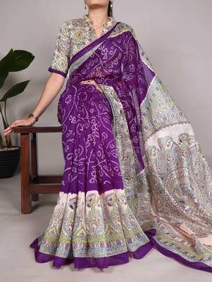 Women'S Wedding Special Bandhej Work Saree 1