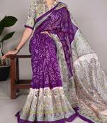 Women'S Wedding Special Bandhej Work Saree