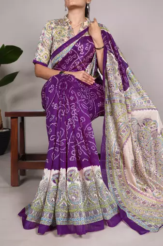 Women'S Wedding Special Bandhej Work Saree