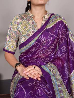 Women'S Wedding Special Bandhej Work Saree 3