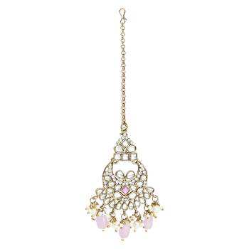 traditional kundan pearl hanging choker necklace jewellery set 4