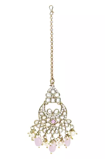 traditional kundan pearl hanging choker necklace jewellery set