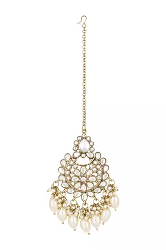 traditional pearl kundan studded choker jewellery necklace set