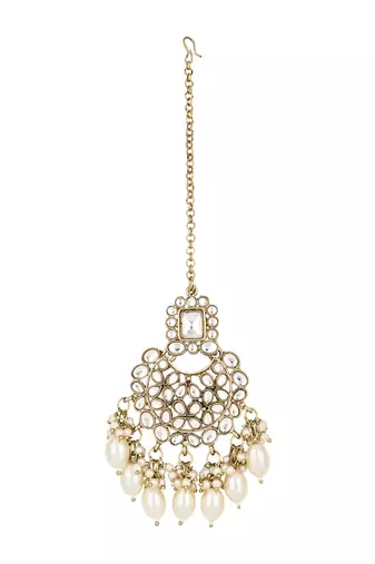traditional pearl kundan choker jewellery necklace set