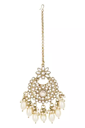 traditional kundan pearl hanging choker necklace jewellery set