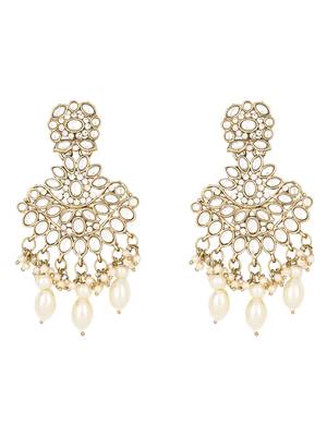 traditional kundan pearl drop bridal choker necklace  jewellery set 3