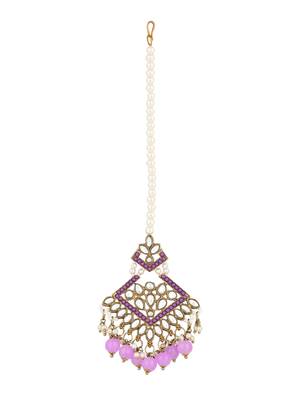 I jewels traditional kundan pearl drop choker necklace jewellery set 4