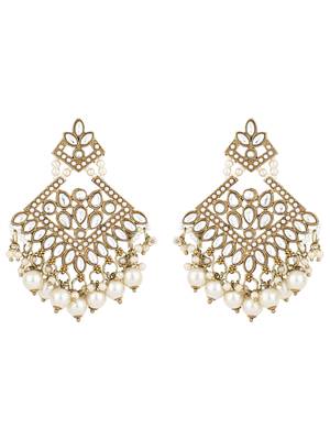 I jewels traditional kundan pearl drop choker necklace jewellery set 3