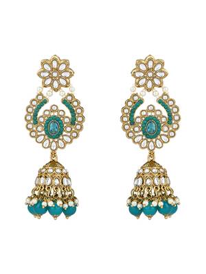 traditional kundan pearl choker necklace jewellery set 3