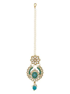 traditional kundan pearl choker necklace jewellery set 4