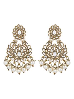 traditional kundan pearl drop choker necklace jewellery set 3