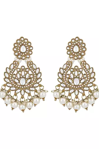 traditional kundan pearl drop choker necklace jewellery set