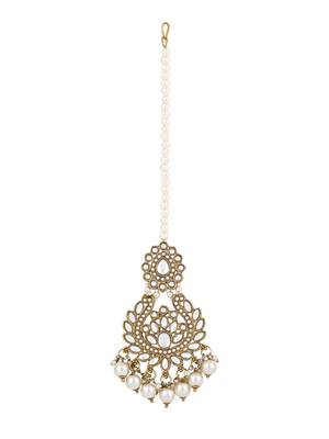 traditional kundan pearl drop choker necklace jewellery set 4