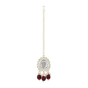 traditional kundan pearl drop choker necklace jewellery set 4