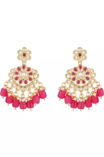 I jewels traditional kundan & pearl choker necklace jewellery set