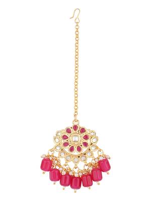 I jewels traditional kundan & pearl choker necklace jewellery set 4