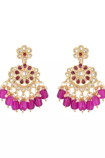 I jewels traditional kundan & pearl choker necklace jewellery set