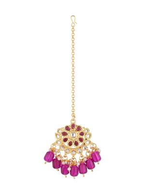 I jewels traditional kundan & pearl choker necklace jewellery set 4