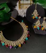 traditional kundan necklace jewellery set