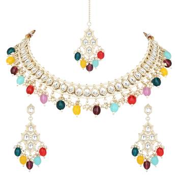 traditional kundan necklace jewellery set 2