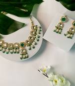 traditional pearl kundan & dazzling stone studded jewellery necklace set