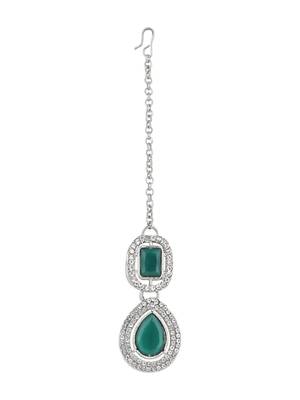 silver plated traditional kundan stone choker necklace jewellery set 3