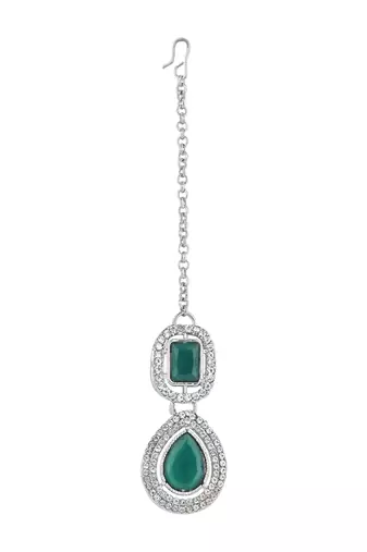 silver plated traditional kundan stone choker necklace jewellery set