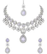 silver plated traditional kundan stone choker necklace jewellery set