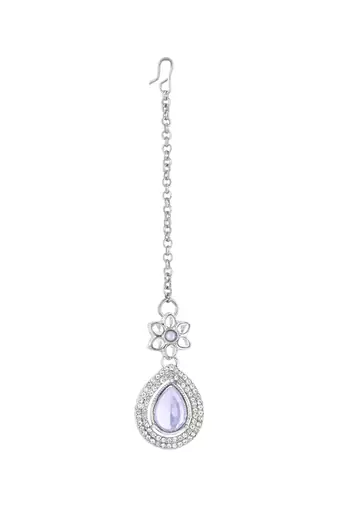 silver plated traditional kundan stone choker necklace jewellery set