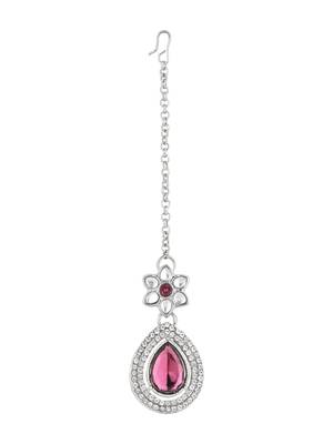 I jewels silver plated traditional kundan stone choker necklace jewellery set 4