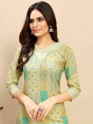 women's cotton blend straight printed daily wear casual kurta & pant set 5