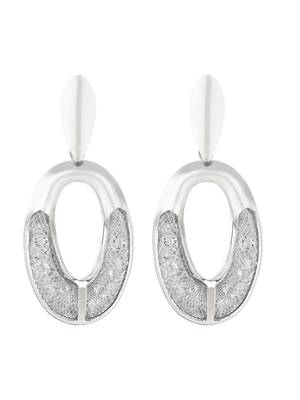 latest fashion stylish silver plated lightweight classic chunky hoops earrings 2