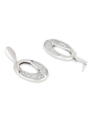 latest fashion stylish silver plated lightweight classic chunky hoops earrings 3
