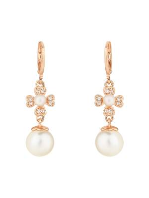 stylish latest fashion rose cubic zirconia trendy stud earrings 2