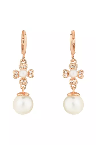 stylish latest fashion rose cubic zirconia trendy stud earrings