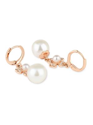 stylish latest fashion rose cubic zirconia trendy stud earrings 3