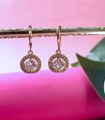 I jewels stylish latest fashion rose dangle hoop earrings