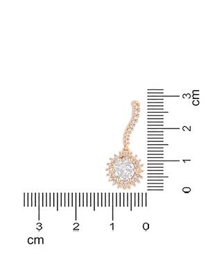 I jewels stylish latest fashion rose cubic zirconia trendy stud earrings 5