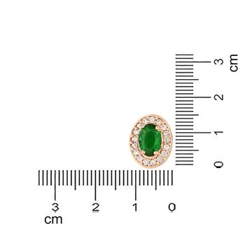 I jewels stylish latest fashion rose cz american diamond oval shape stud earrings 5